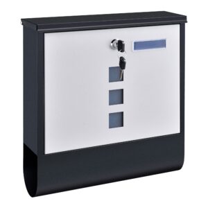 Szögletes postaláda fekete-fehér