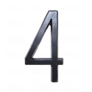 Házszám fekete 12cm 4-es