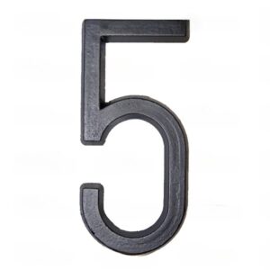 Házszám fekete 12cm 5-ös