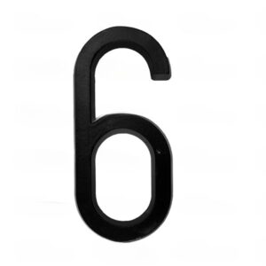 Házszám fekete 12cm 6-os