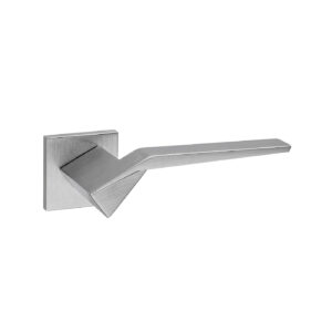 ORIGAMI négyzetrozettás kilincs - Matt Króm, Kulcsos
