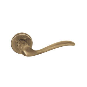 TOLOSA rozettás kilincs - Súrolt Bronz, Kulcsos