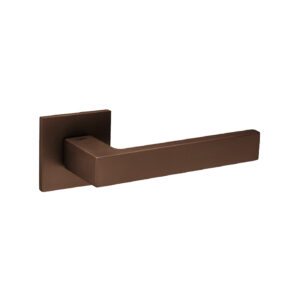 SQUARE 5SQ négyzetrozettás kilincs - Corten, Kulcsos