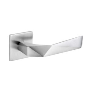 LUXURY 02 négyzetrozettás kilincs - Matt Króm, Kulcsos
